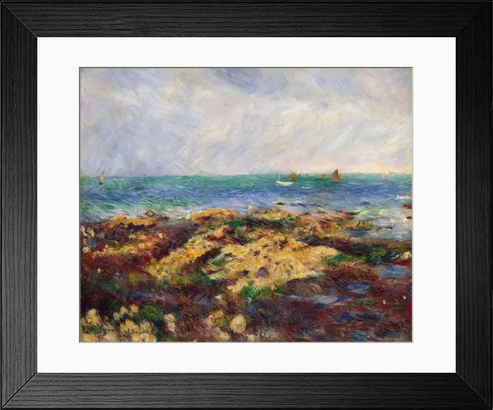 Framed Print : Low Tide at Yport, 1883. Artist: Pierre-Auguste Renoir Framed Print : Low Tide at Yport, 1883. Artist: Pierre-Auguste Renoir