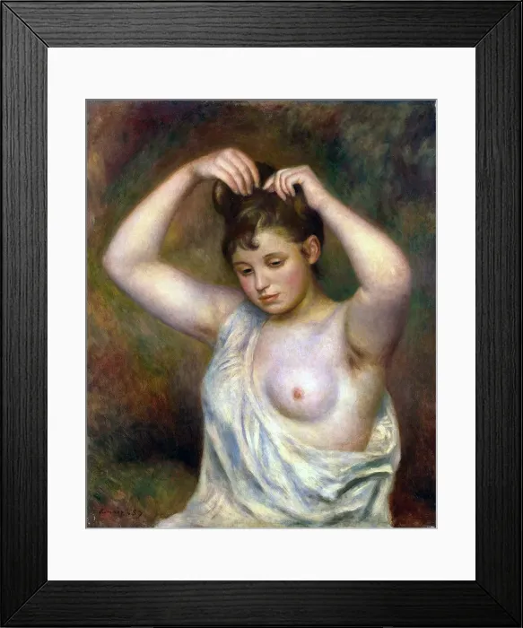 Framed Print : Woman Arranging her Hair, 1887. Artist: Pierre-Auguste Renoir Framed Print : Woman Arranging her Hair, 1887. Artist: Pierre-Auguste Renoir