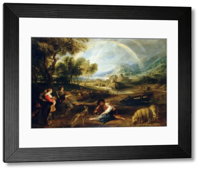 Framed Print : Landscape with a Rainbow, early 1630s. Artist: Peter Paul Rubens Framed Print : Landscape with a Rainbow, early 1630s. Artist: Peter Paul Rubens