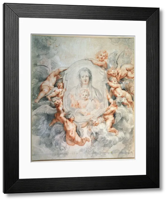 Framed Print : Madonna Adored by Angels (Madonna della Vallicella), 1608. Artist: Peter Paul Rubens Framed Print : Madonna Adored by Angels (Madonna della Vallicella), 1608. Artist: Peter Paul Rubens