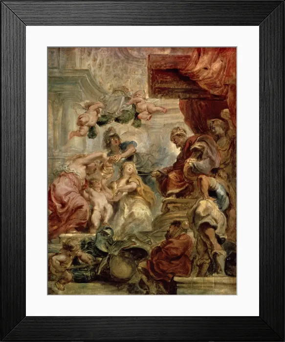 Framed Print : The Uniting of Great Britain, c1632-1633. Artist: Peter Paul Rubens Framed Print : The Uniting of Great Britain, c1632-1633. Artist: Peter Paul Rubens
