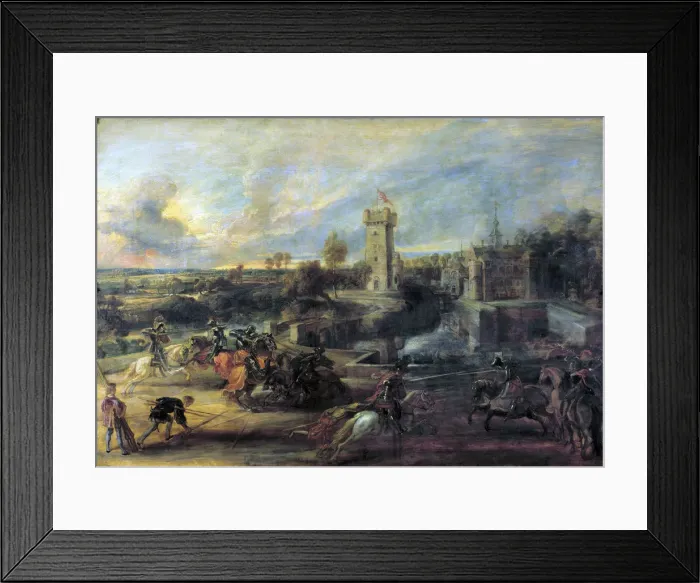 Framed Print : Tournament in front of Castle Steen, 1635-1637. Artist: Peter Paul Rubens Framed Print : Tournament in front of Castle Steen, 1635-1637. Artist: Peter Paul Rubens
