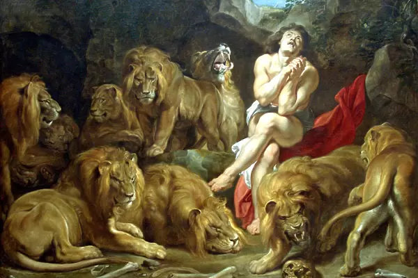 Daniel in the Lions Den, c1615. Artist: Peter Paul Rubens