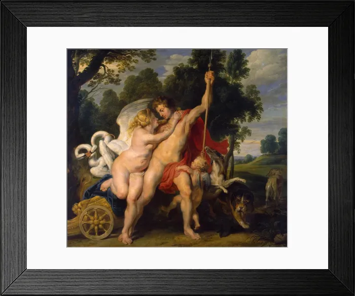Framed Print : Venus and Adonis, c1614. Artist: Peter Paul Rubens Framed Print : Venus and Adonis, c1614. Artist: Peter Paul Rubens