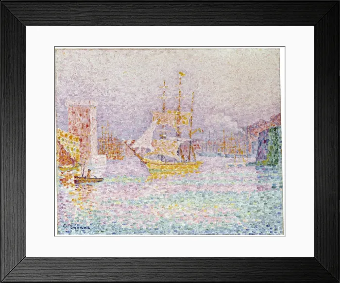 Framed Print : The Harbour at Marseilles, 1907. Artist: Paul Signac Framed Print : The Harbour at Marseilles, 1907. Artist: Paul Signac