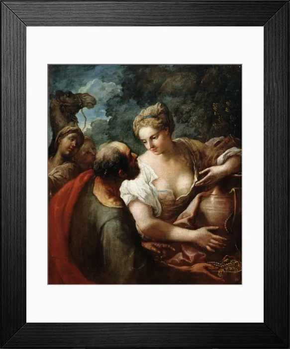 Framed Print : Rebekah at the Well, 16th century. Artist: Titian Framed Print : Rebekah at the Well, 16th century. Artist: Titian