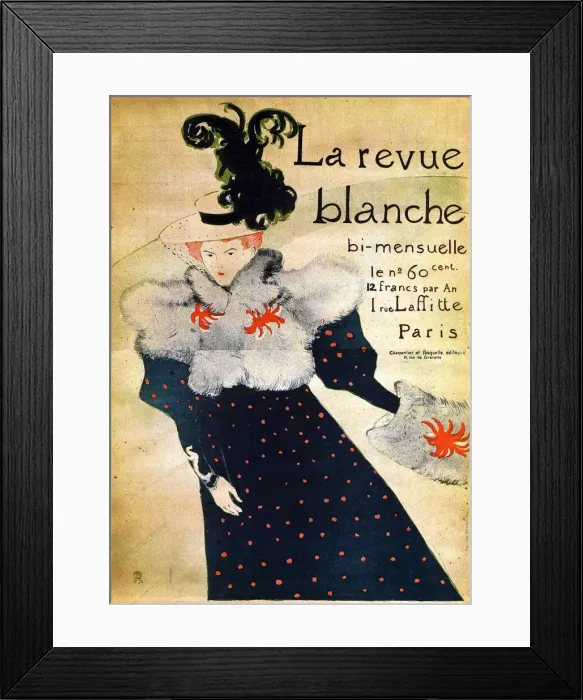 Framed Print : La Revue Blanche, c19th century. Artist: Henri de Toulouse-Lautrec Framed Print : La Revue Blanche, c19th century. Artist: Henri de Toulouse-Lautrec