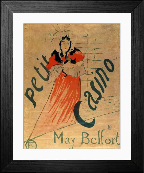 Framed Print : May Belfort, Petit Casino, 1895. Artist: Henri de Toulouse-Lautrec Framed Print : May Belfort, Petit Casino, 1895. Artist: Henri de Toulouse-Lautrec