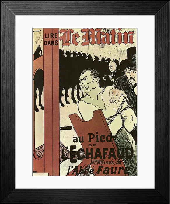 Framed Print : Au pied de l Echafaud, 1893. Artist: Henri de Toulouse-Lautrec Framed Print : Au pied de l Echafaud, 1893. Artist: Henri de Toulouse-Lautrec