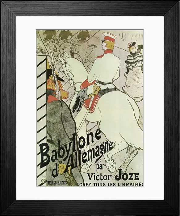 Framed Print : Poster to the Book Babylone d Allemagne by Victor Joze, 1894. Artist: Henri de Toulouse-Lautrec Framed Print : Poster to the Book Babylone d Allemagne by Victor Joze, 1894. Artist: Henri de Toulouse-Lautrec