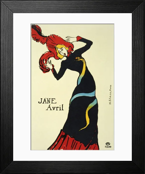 Framed Print : Jane Avril, 1899. Artist: Henri de Toulouse-Lautrec Framed Print : Jane Avril, 1899. Artist: Henri de Toulouse-Lautrec