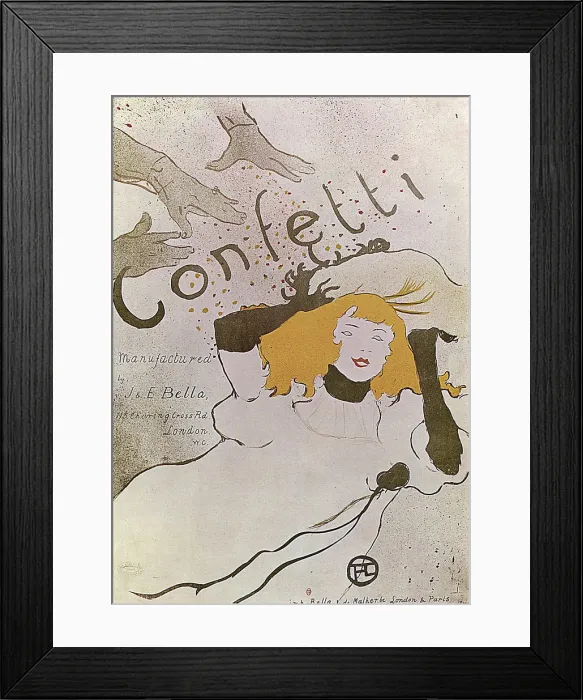 Framed Print : Confetti, 1893. Artist: Henri de Toulouse-Lautrec Framed Print : Confetti, 1893. Artist: Henri de Toulouse-Lautrec