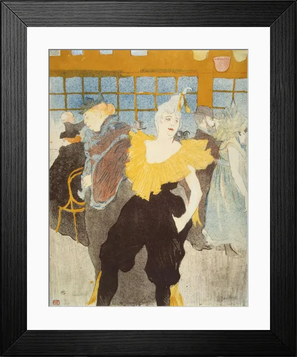 Framed Print : La Clownesse in the Moulin Rouge, 1897. Artist: Henri de Toulouse-Lautrec Framed Print : La Clownesse in the Moulin Rouge, 1897. Artist: Henri de Toulouse-Lautrec