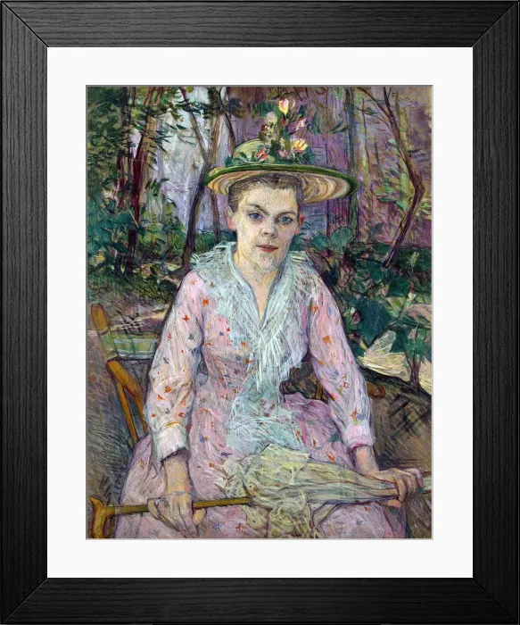 Framed Print : Woman with an Umbrella, 1889. Artist: Henri de Toulouse-Lautrec Framed Print : Woman with an Umbrella, 1889. Artist: Henri de Toulouse-Lautrec