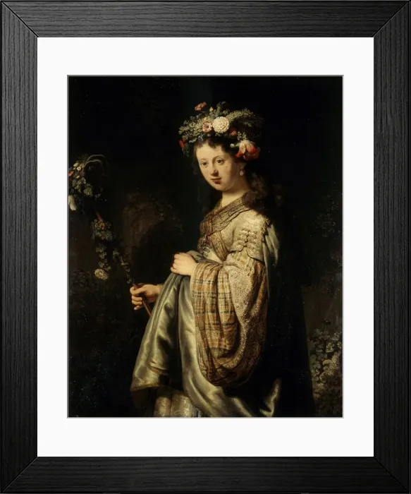 Framed Print : Flora, 1634. Artist: Rembrandt Harmensz van Rijn Framed Print : Flora, 1634. Artist: Rembrandt Harmensz van Rijn