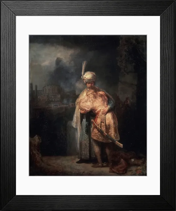 Framed Print : Davids Farewell to Jonathan, 1642. Artist: Rembrandt Harmensz van Rijn Framed Print : Davids Farewell to Jonathan, 1642. Artist: Rembrandt Harmensz van Rijn