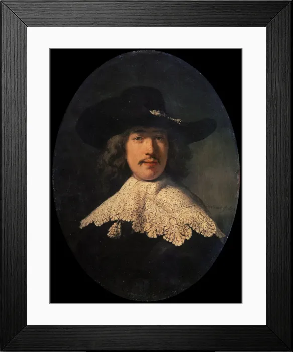 Framed Print : Portrait of a Young Man with a Lace Collar, 1634. Artist: Rembrandt Harmensz van Rijn Framed Print : Portrait of a Young Man with a Lace Collar, 1634. Artist: Rembrandt Harmensz van Rijn
