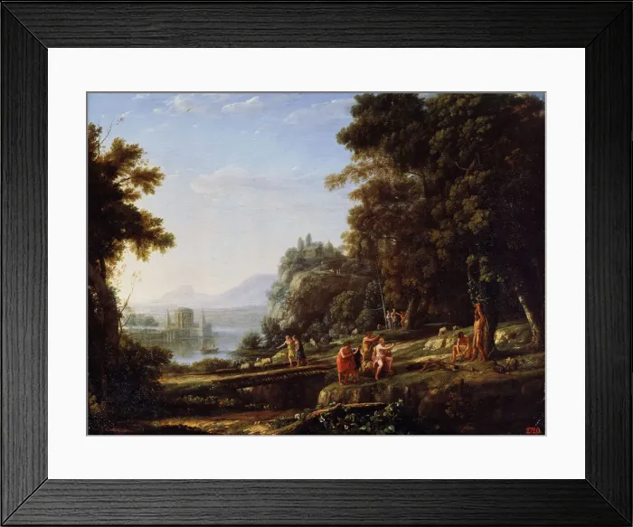 Framed Print : Landscape with Apollo and Marsyas, 1639-1640. Artist: Claude Lorrain Framed Print : Landscape with Apollo and Marsyas, 1639-1640. Artist: Claude Lorrain