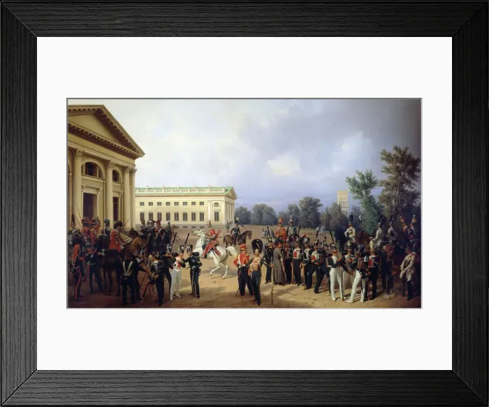 Framed Print : The Imperial Russian Guard in Tsarskoye Selo in 1832, 1841. Artist: Franz Kruger Framed Print : The Imperial Russian Guard in Tsarskoye Selo in 1832, 1841. Artist: Franz Kruger