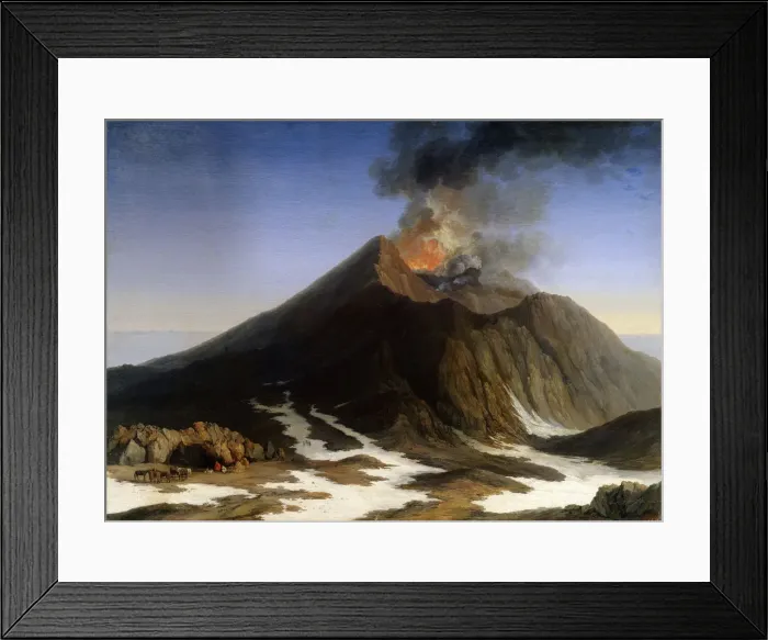 Framed Print : Eruption of Mount Etna, 18th century. Artist: Jacob Philip Hackert Framed Print : Eruption of Mount Etna, 18th century. Artist: Jacob Philip Hackert