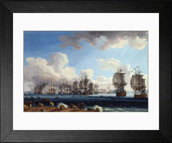 Framed Print : The Naval Battle of Chesma on 5 July 1770, 18th century. Artist: Jacob Philip Hackert Framed Print : The Naval Battle of Chesma on 5 July 1770, 18th century. Artist: Jacob Philip Hackert