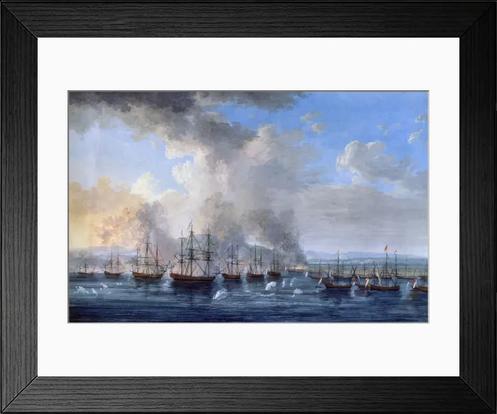 Framed Print : The Russo-Turkish Battle at the Damietta Castle on 1770, 1770-1772. Artist: Jacob Philip Hackert Framed Print : The Russo-Turkish Battle at the Damietta Castle on 1770, 1770-1772. Artist: Jacob Philip Hackert
