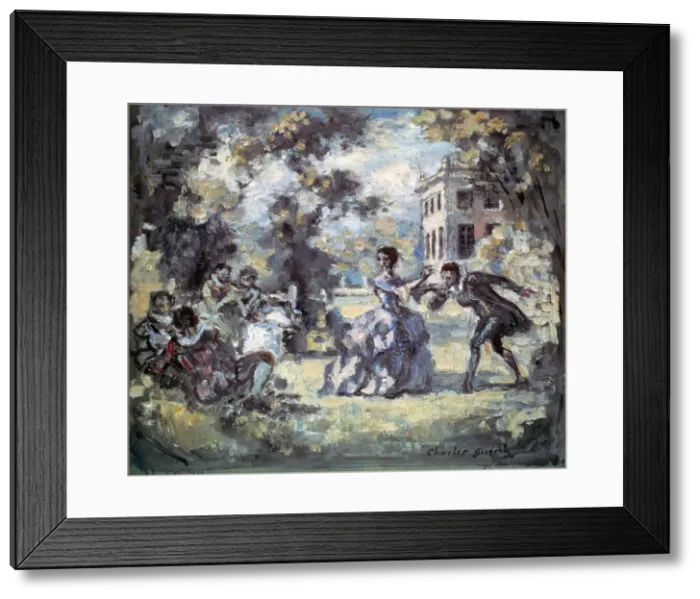 Framed Print : Amorous Scene, c1908. Artist: Charles Guerin Framed Print : Amorous Scene, c1908. Artist: Charles Guerin