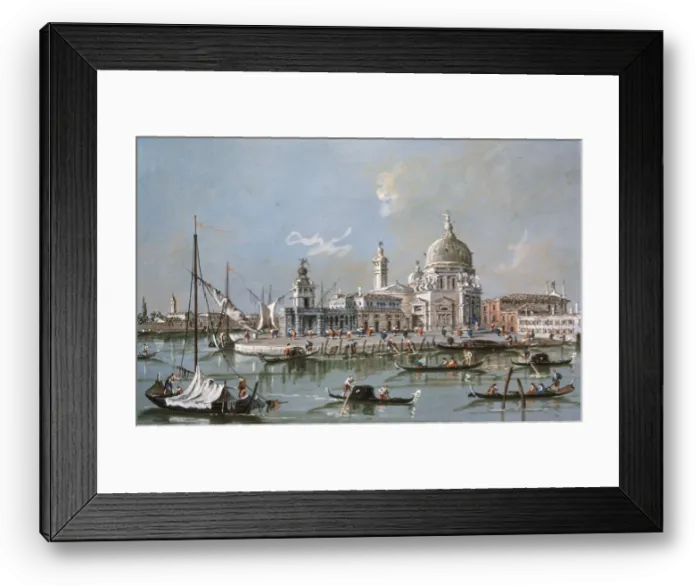 Framed Print : View of the Santa Maria della Salute Church, 18th century. Artist: Francesco Guardi Framed Print : View of the Santa Maria della Salute Church, 18th century. Artist: Francesco Guardi