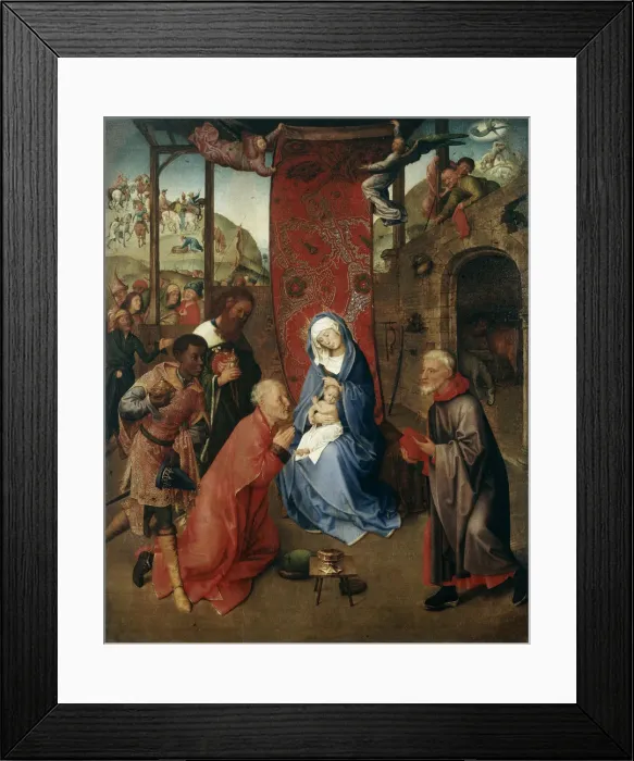 Framed Print : The Adoration of the Magi, 15th century. Artist: Hugo van der Goes Framed Print : The Adoration of the Magi, 15th century. Artist: Hugo van der Goes
