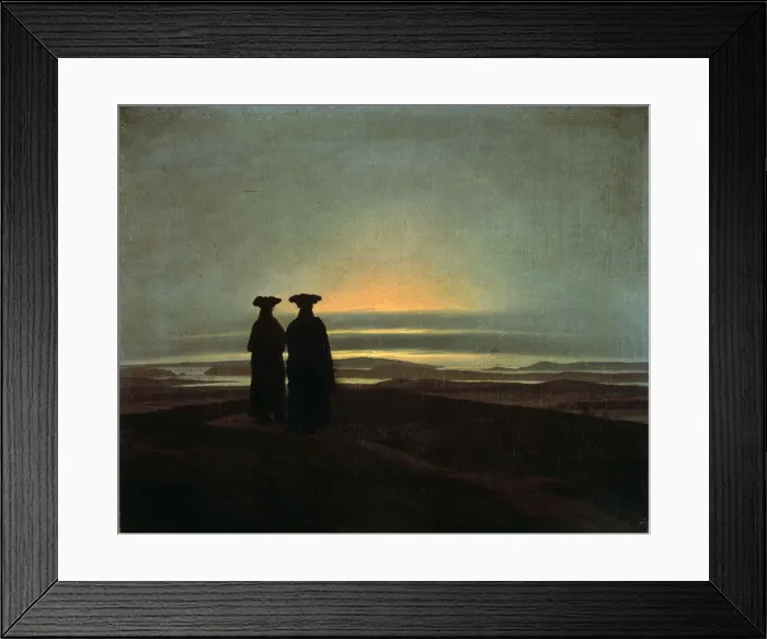 Framed Print : Sunset (Brothers), between 1830 and 1835. Artist: Caspar David Friedrich Framed Print : Sunset (Brothers), between 1830 and 1835. Artist: Caspar David Friedrich