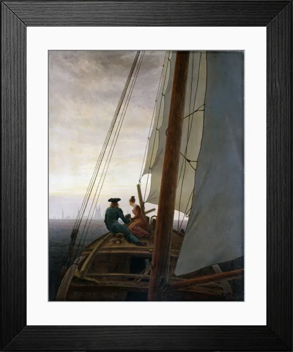 Framed Print : On Board a Sailing Ship, between 1818 and 1820. Artist: Caspar David Friedrich Framed Print : On Board a Sailing Ship, between 1818 and 1820. Artist: Caspar David Friedrich