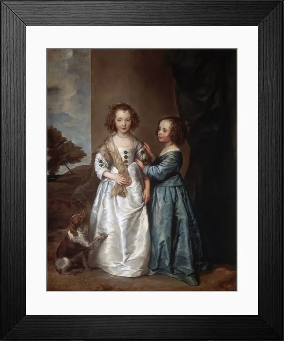 Framed Print : Portrait of Elizabeth and Philadelphia Wharton, 1640. Artist: Anthony van Dyck Framed Print : Portrait of Elizabeth and Philadelphia Wharton, 1640. Artist: Anthony van Dyck