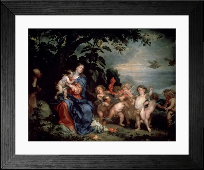 Framed Print : Rest on the Flight into Egypt (Virgin with Partridges), c1629-1630. Artist: Anthony van Dyck Framed Print : Rest on the Flight into Egypt (Virgin with Partridges), c1629-1630. Artist: Anthony van Dyck