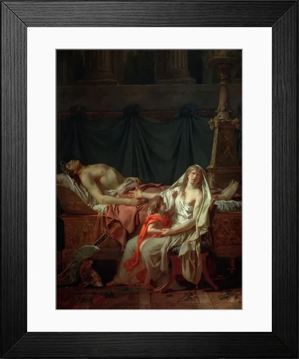 Framed Print : Andromache mourns Hector, 1783. Artist: Jacques Louis David Framed Print : Andromache mourns Hector, 1783. Artist: Jacques Louis David