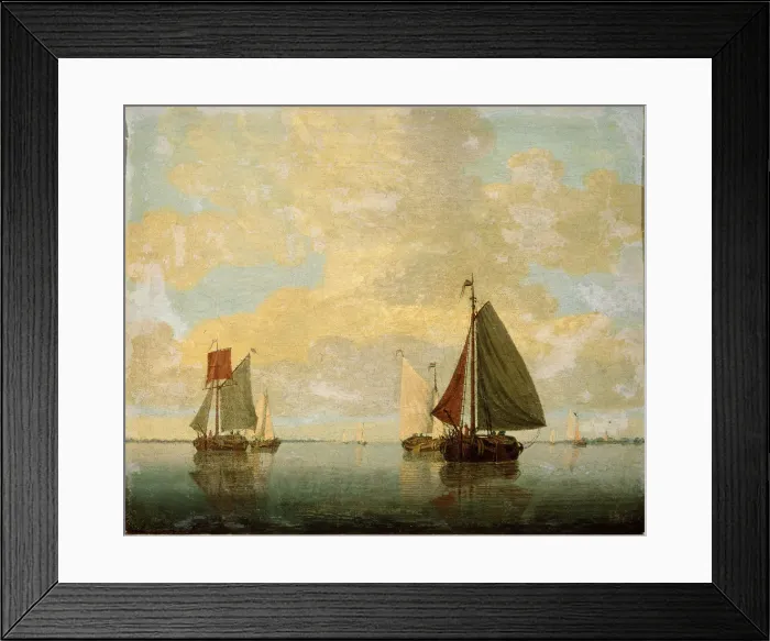 Framed Print : Sailing Boats, 17th century. Artist: Willem van de Velde the Younger Framed Print : Sailing Boats, 17th century. Artist: Willem van de Velde the Younger
