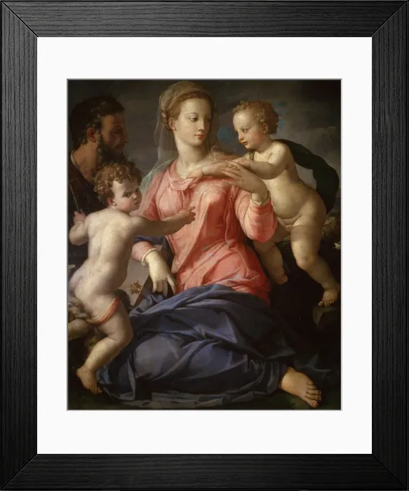 Framed Print : The Holy Family with the young John the Baptist, 1540. Artist: Agnolo Bronzino Framed Print : The Holy Family with the young John the Baptist, 1540. Artist: Agnolo Bronzino