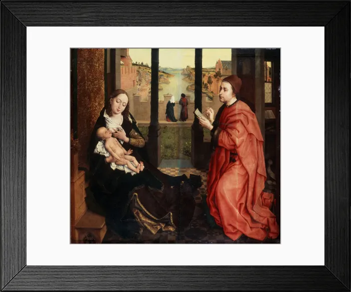 Framed Print : Saint Luke Drawing the Virgin, 15th century. Artist: Rogier Van der Weyden Framed Print : Saint Luke Drawing the Virgin, 15th century. Artist: Rogier Van der Weyden