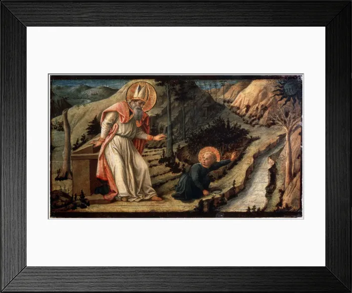 Framed Print : The Vision of Saint Augustine, between 1452 and 1465. Artist: Filippo Lippi Framed Print : The Vision of Saint Augustine, between 1452 and 1465. Artist: Filippo Lippi