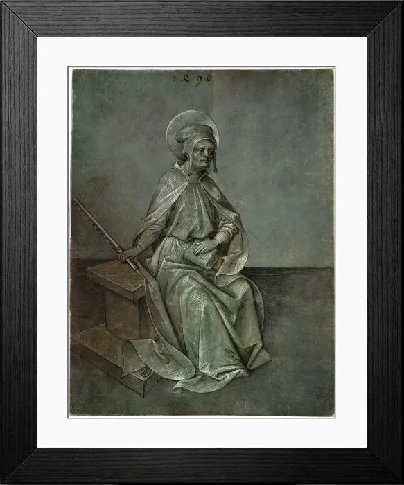 Framed Print : The Apostle Simon, 1496. Artist: Mair von Landshut Framed Print : The Apostle Simon, 1496. Artist: Mair von Landshut