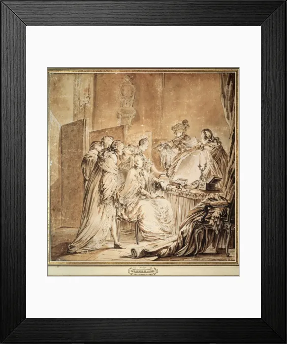 Framed Print : Before the Fancy Dress Ball, 1762. Artist: Jean-Michel Moreau Framed Print : Before the Fancy Dress Ball, 1762. Artist: Jean-Michel Moreau