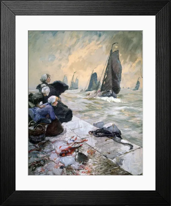 Framed Print : The Fishermans Wifes, 1896. Artist: Hans von Bartels Framed Print : The Fishermans Wifes, 1896. Artist: Hans von Bartels