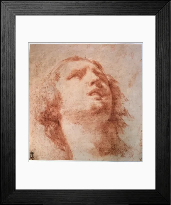 Framed Print : Head study of a woman looking up, 17th century. Artist: Pietro da Cortona Framed Print : Head study of a woman looking up, 17th century. Artist: Pietro da Cortona