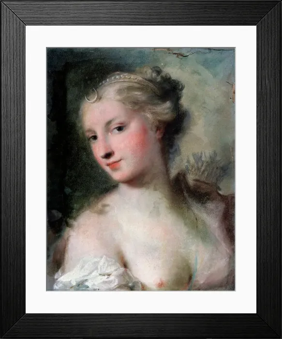 Framed Print : Diana, after 1746. Artist: Rosalba Giovanna Carriera Framed Print : Diana, after 1746. Artist: Rosalba Giovanna Carriera