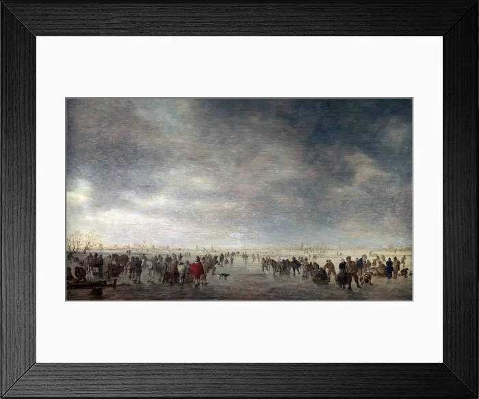 Framed Print : Ice Skaters, 1641. Artist: Jan van Goyen Framed Print : Ice Skaters, 1641. Artist: Jan van Goyen