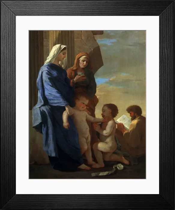 Framed Print : The Holy Family, early 17th century. Artist: Nicolas Poussin Framed Print : The Holy Family, early 17th century. Artist: Nicolas Poussin