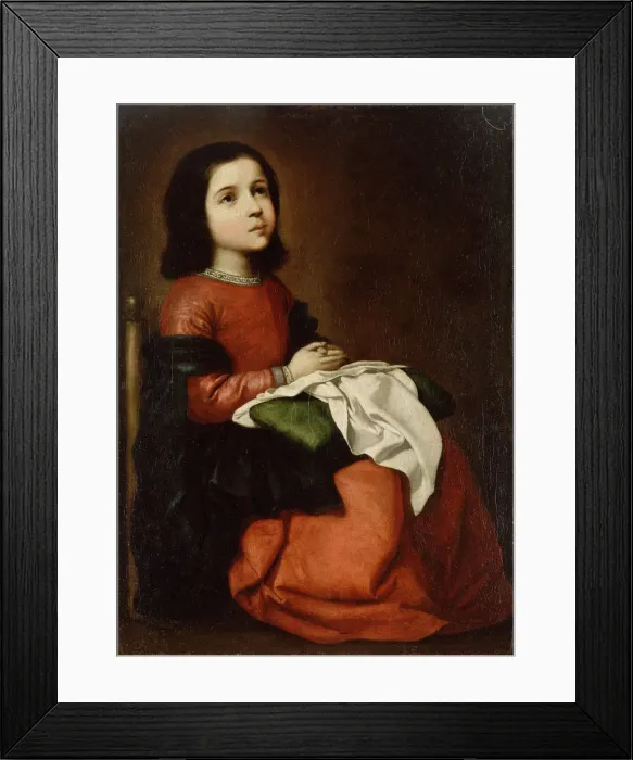 Framed Print : The Childhood of the Virgin, c1660. Artist: Francisco de Zurbaran Framed Print : The Childhood of the Virgin, c1660. Artist: Francisco de Zurbaran