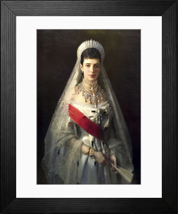 Framed Print : Portrait of Empress Maria Feodorovna, Princess Dagmar of Denmark, (1847-1928). Artist: Ivan Kramskoy Framed Print : Portrait of Empress Maria Feodorovna, Princess Dagmar of Denmark, (1847-1928). Artist: Ivan Kramskoy