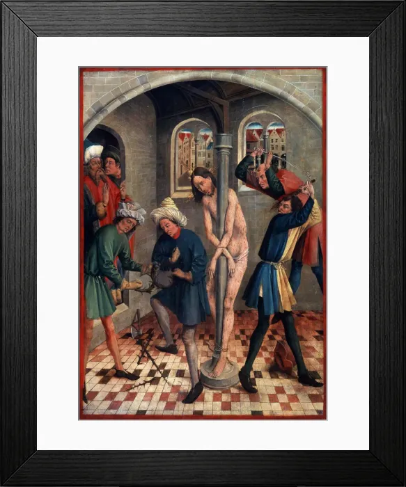 Framed Print : The Flagellation of Christ, before 1457. Artist: Johann Koerbecke Framed Print : The Flagellation of Christ, before 1457. Artist: Johann Koerbecke
