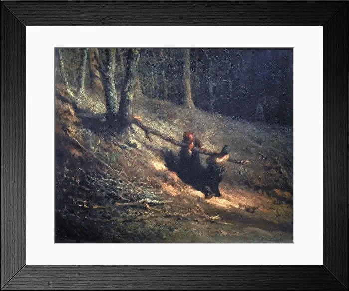 Framed Print : Peasant-Girls with Brushwood (Les Charbonnieres), c1852. Artist: Jean Francois Millet Framed Print : Peasant-Girls with Brushwood (Les Charbonnieres), c1852. Artist: Jean Francois Millet