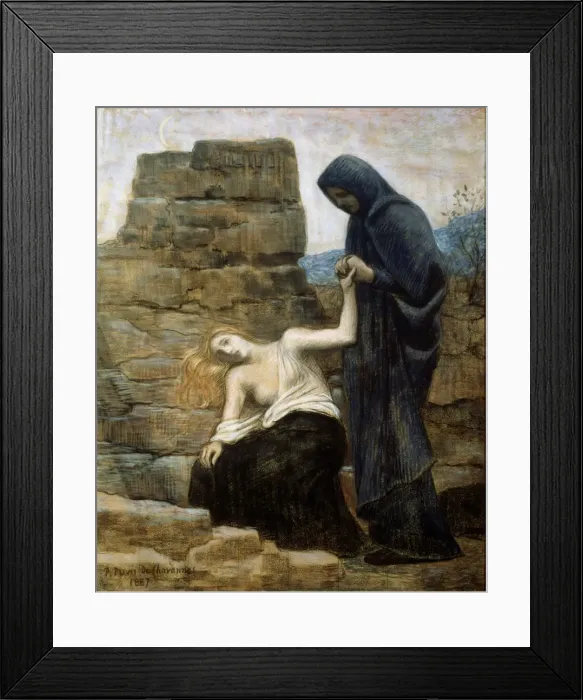 Framed Print : The Compassion, 1887. Artist: Pierre Puvis de Chavannes Framed Print : The Compassion, 1887. Artist: Pierre Puvis de Chavannes
